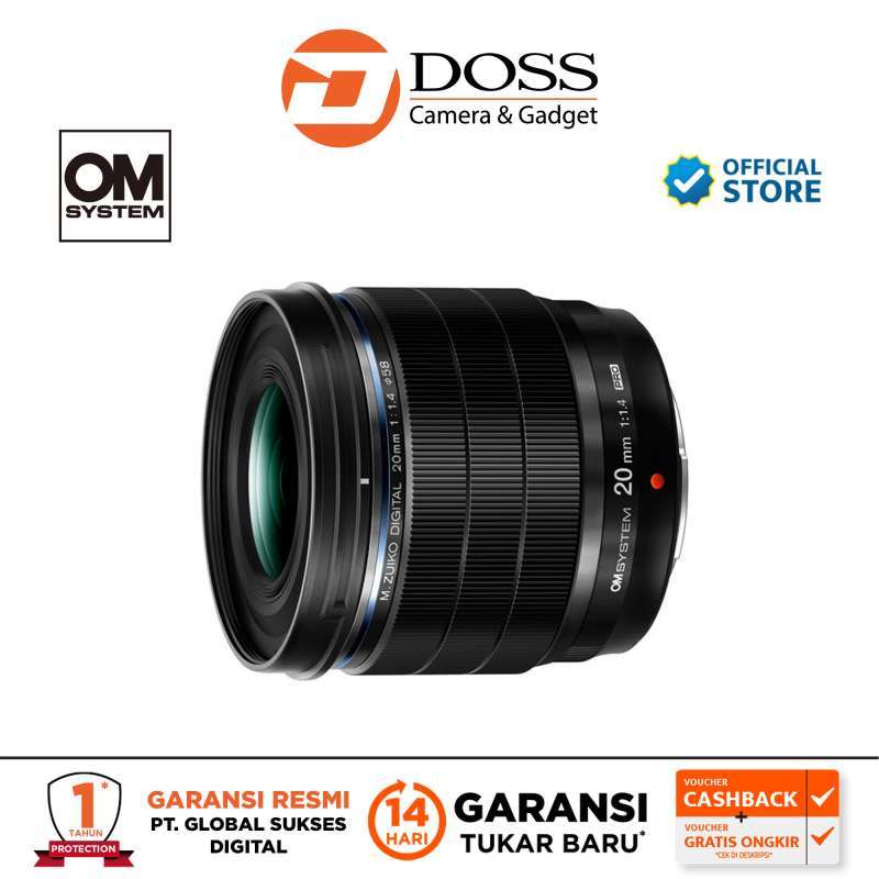 Jual om system m zuiko digital ed 20mm f1 4 pro lens di seller doss