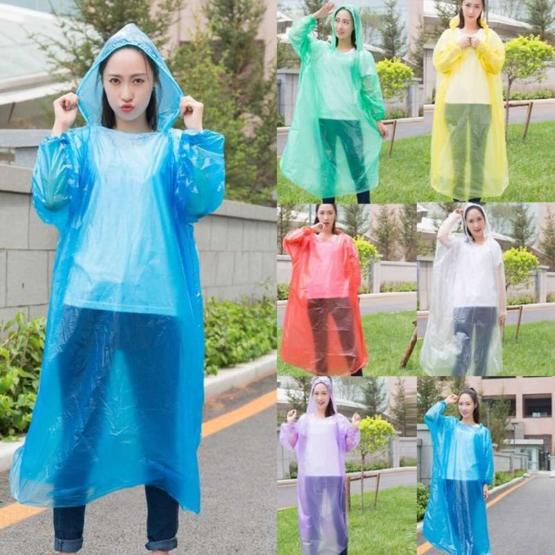 Jual Disposable raincoat  jas hujan plastik jas ujan poncho ponco