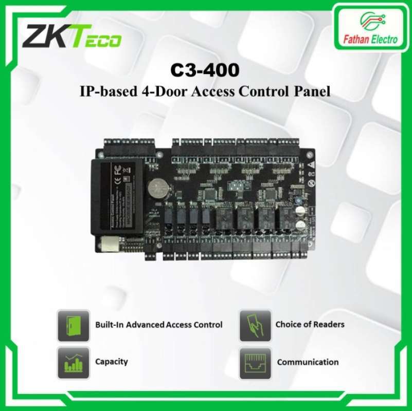Jual ZKTECO C3-400 Access Controller Board | 4 Door Access Control ...