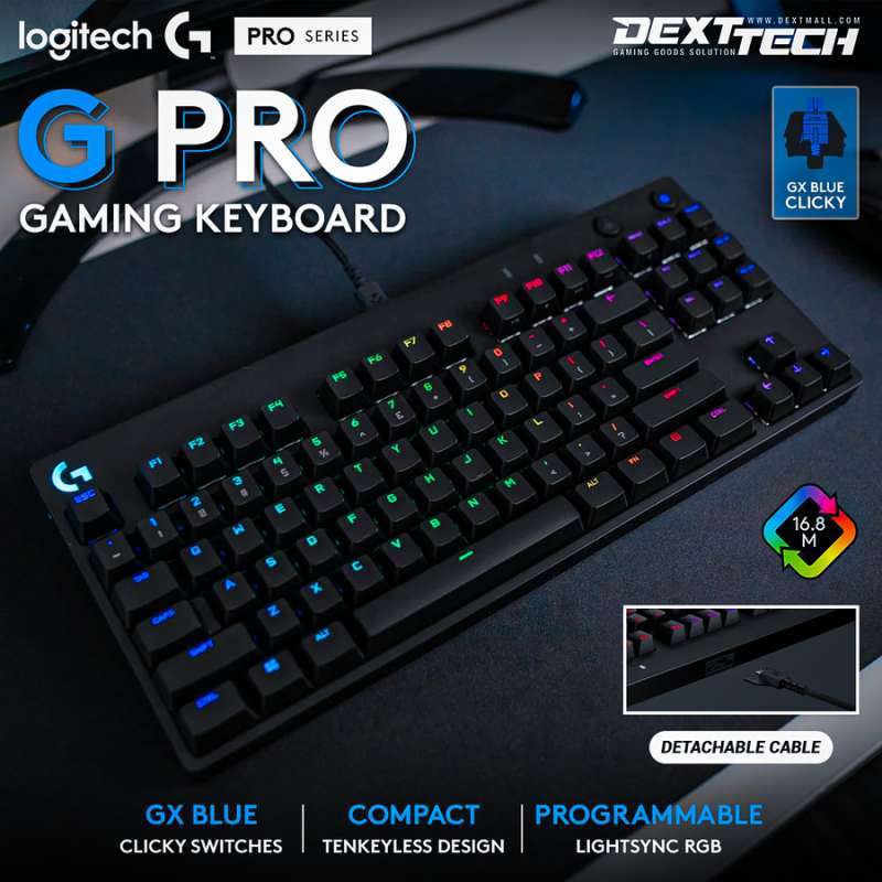 Promo Logitech G Pro Clicky TKL RGB Mechanical Gaming Keyboard Diskon 13 di Seller DEXT