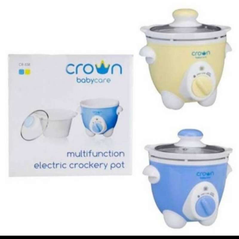 Jual Crown Slow Cooker 1 Liter Multifunction Electric Crockery Pot Crown di Seller Nizar Store