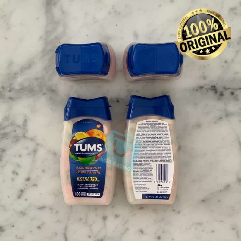 Promo Tums Antacid Antiacide Extra Strength 750mg 100 Tablet Obat