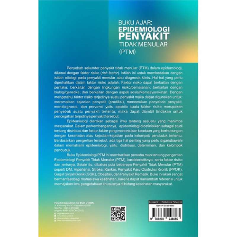 Jual Deepublish Buku Ajar: Epidemiologi Penyakit Tidak Menular (ptm ...