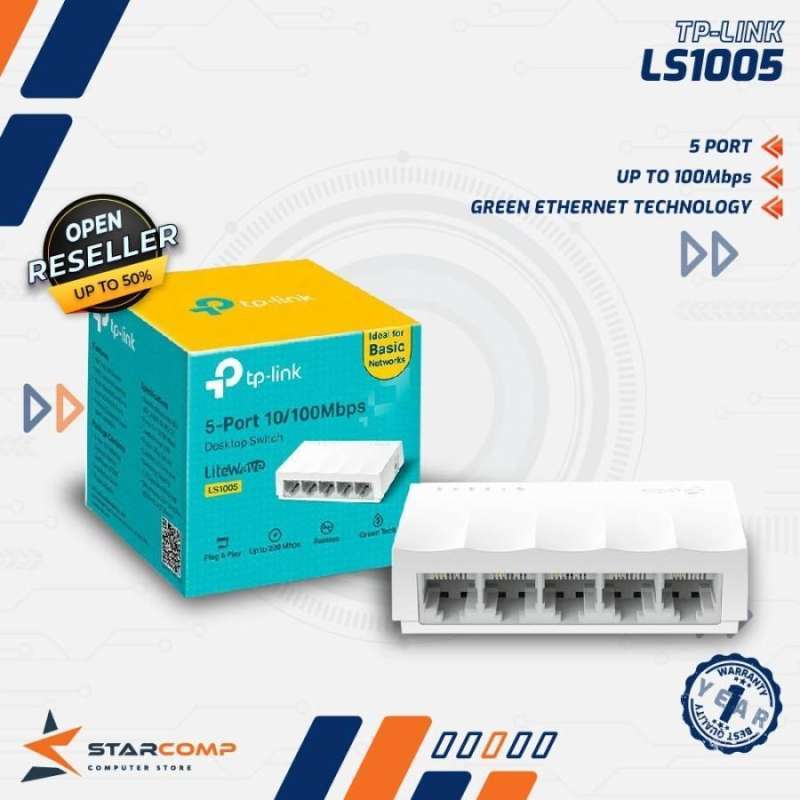 Jual Tp-link Ls1005 5-port 10/100mbps Desktop Switch Hub Di Seller ...