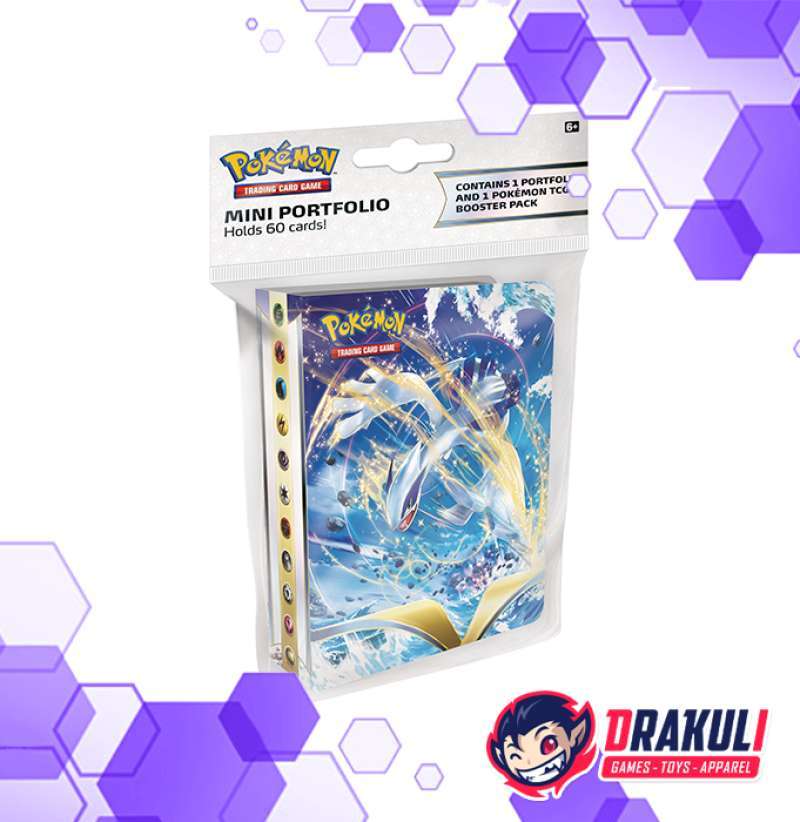 Silver Tempest Pokemon TCG Mini Portfolio + Booster Pack  Compact Lugia &  Alolan Vulpix Card Holder Holds 60 Cards Pokemon Mini Binder