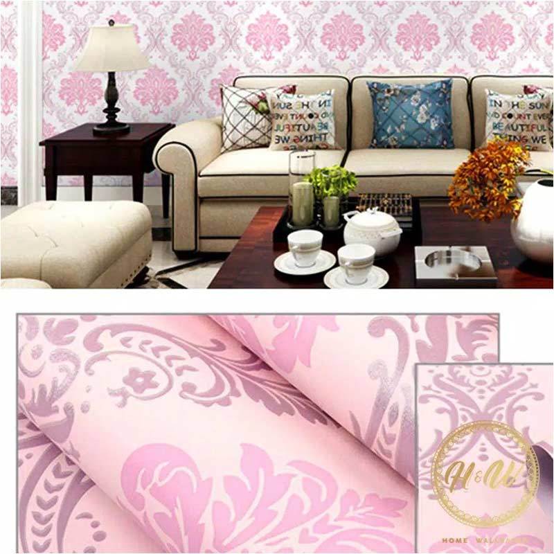 Jual Wallpaper Bagus Motif Batik Wallpaper Dinding Pink 112 001
