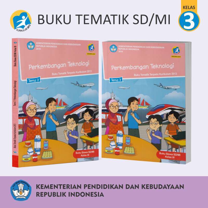 Jual Buku Tematik Kelas 3 /Buku Pelajaran SD Kelas 3 Dikbud K13 Edisi ...