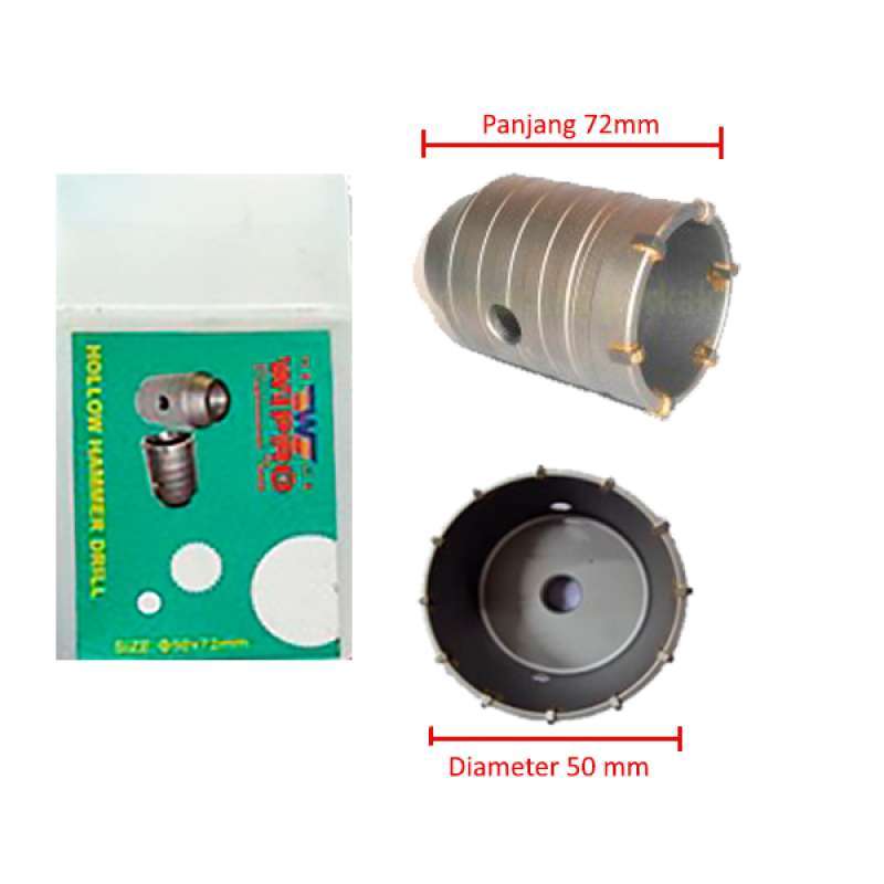 Jual Wipro Hole Saw Mata Bor Tembok Beton Hollow Drill ...