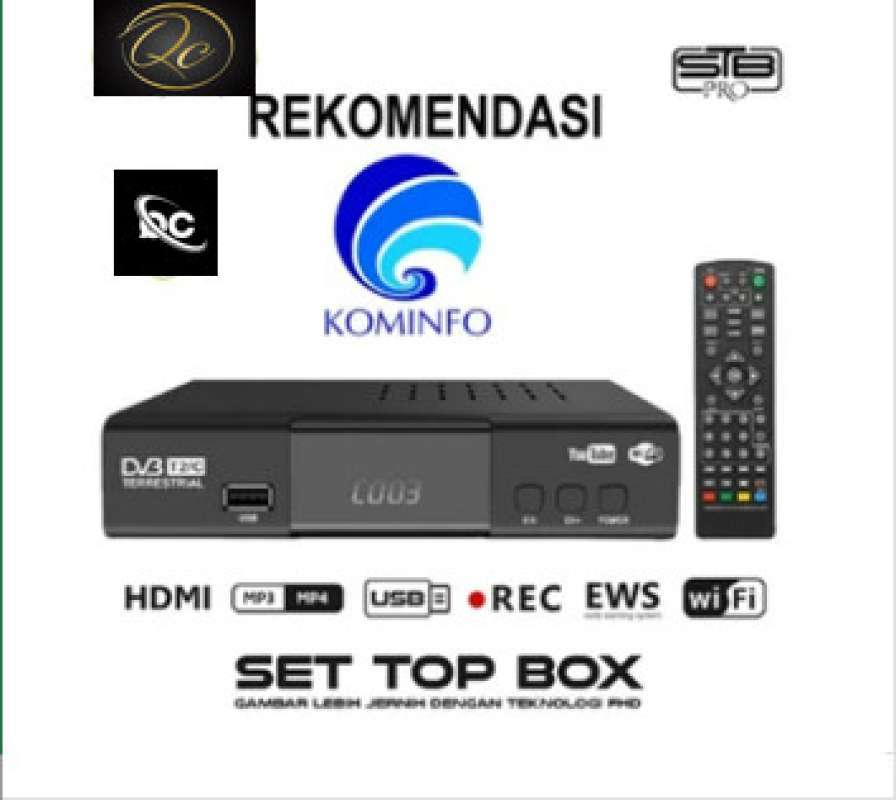 Jual Set Top Box TV Penerima Siaran Digital Full HD STB Hitam di