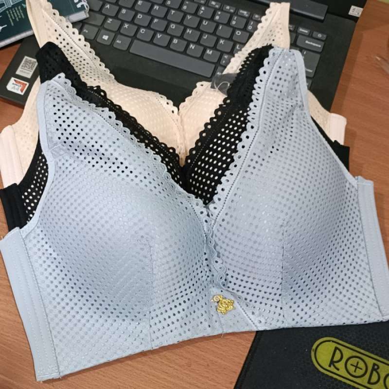 Jual bra jumbo big size cup besar bra seamless tanpa kawat cup D di