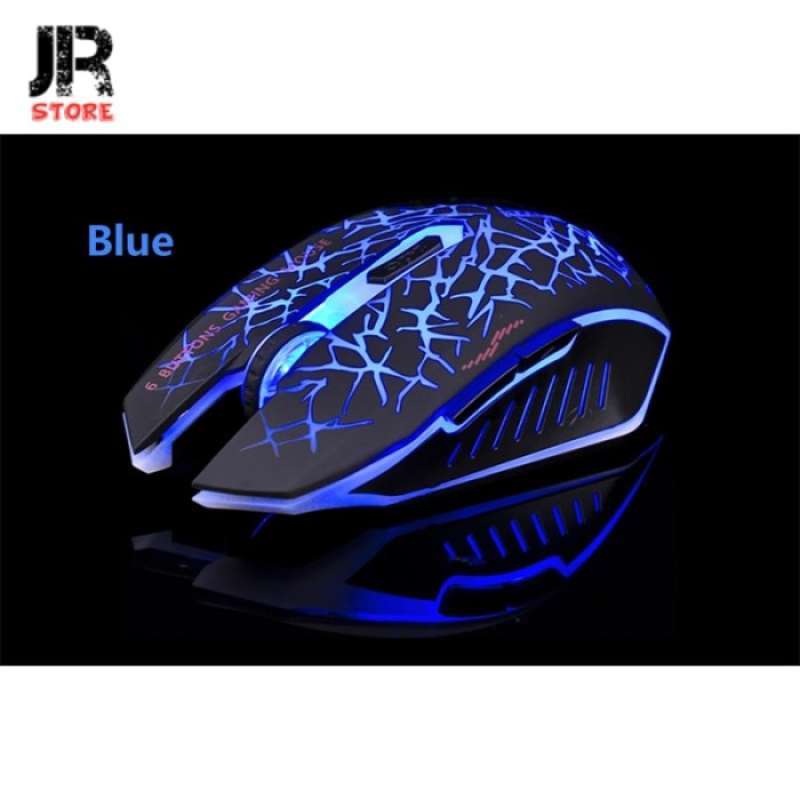 Promo Azzor Wireless Gaming Mouse Silent 2400 Dpi - M6 - Blue Diskon 52 ...