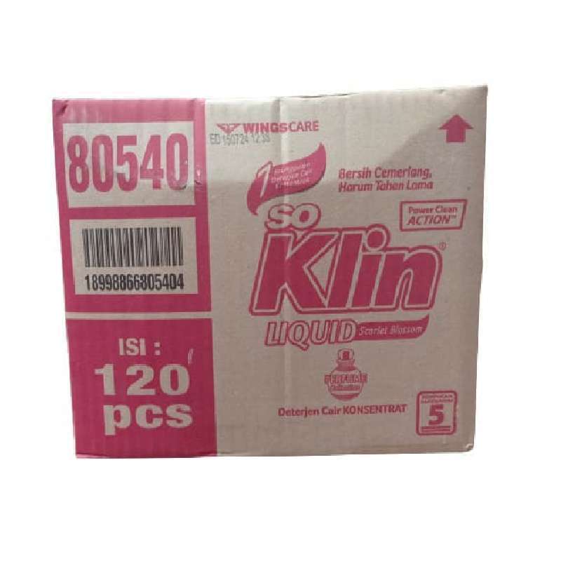 Jual So Klin Perfume Liquid Detergent [22 Ml/ 120 Sachet/ Karton] Di ...