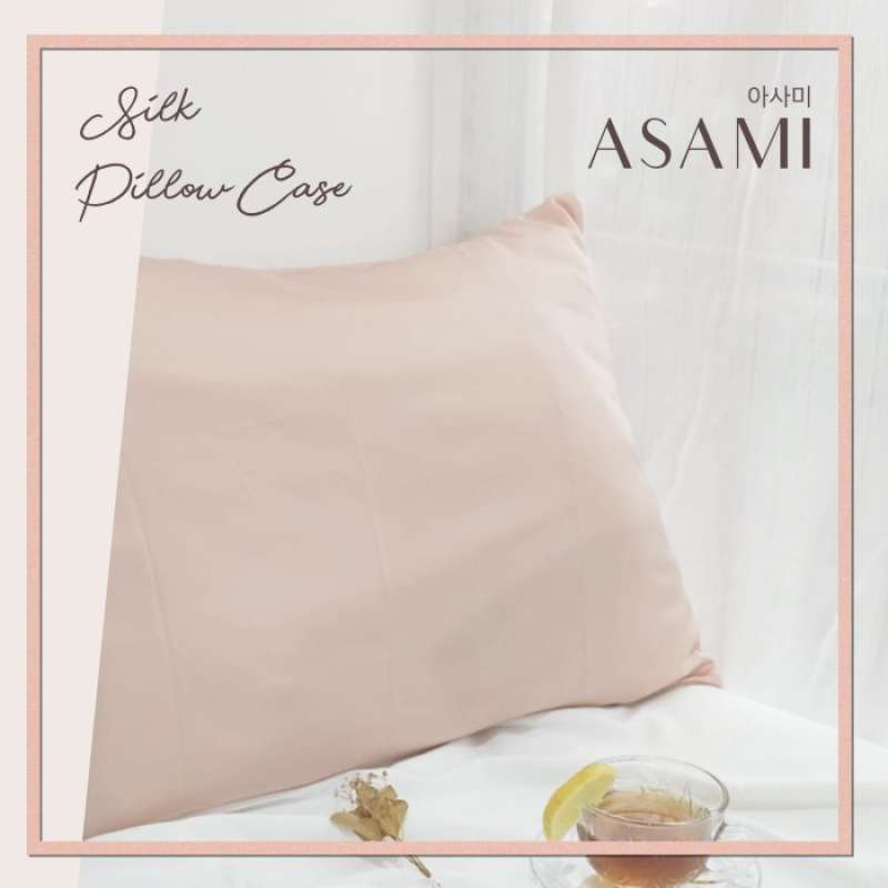 Promo Gratis Ongkir Asami Silk Pillow Case Sutera Warna Pink Blush Soft