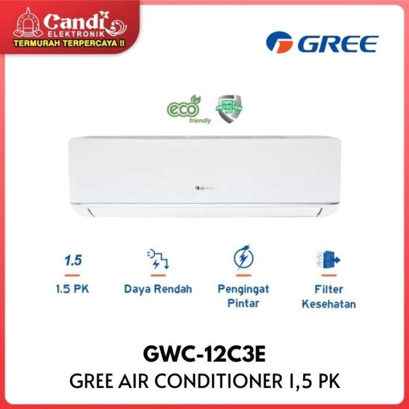 Jual Gree Air Conditioner 1,5pk Standard Deluxe Low Watt Gwc12c3e Di