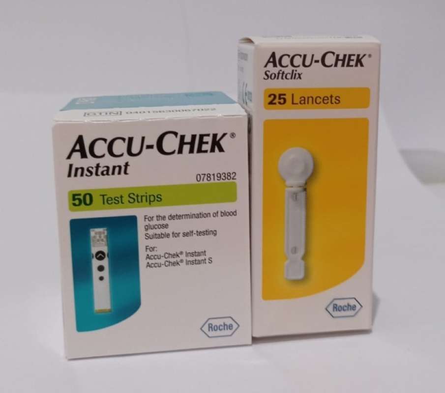 Jual Paket Bundlingstrip Accuchek Instant 50&lancet Accuchek Softclix 25 Di Seller Anes