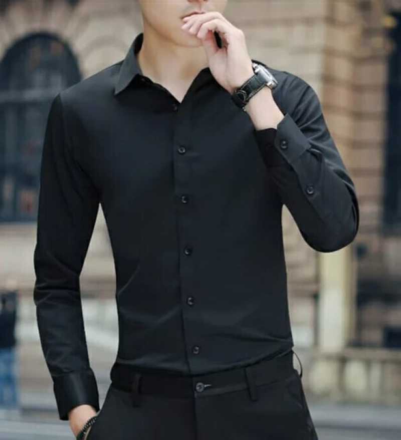 Jual KF KEMEJA CASUAL SEMI FORMAL POLOS GAYA KOREAN KPOP PRIA CASUAL