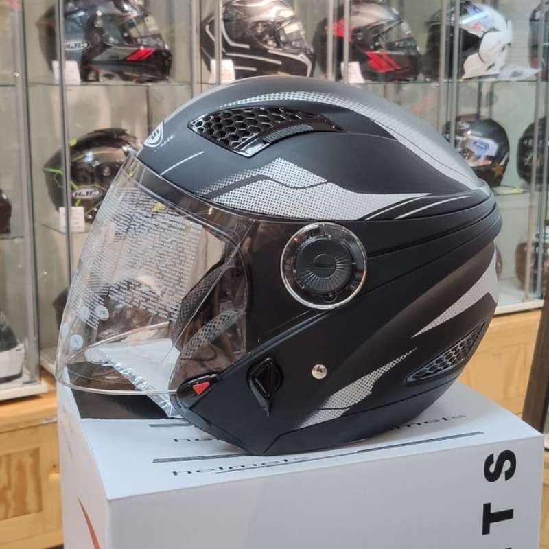 Jual Zeus ZS610 Motif Helm Half Face di Seller
