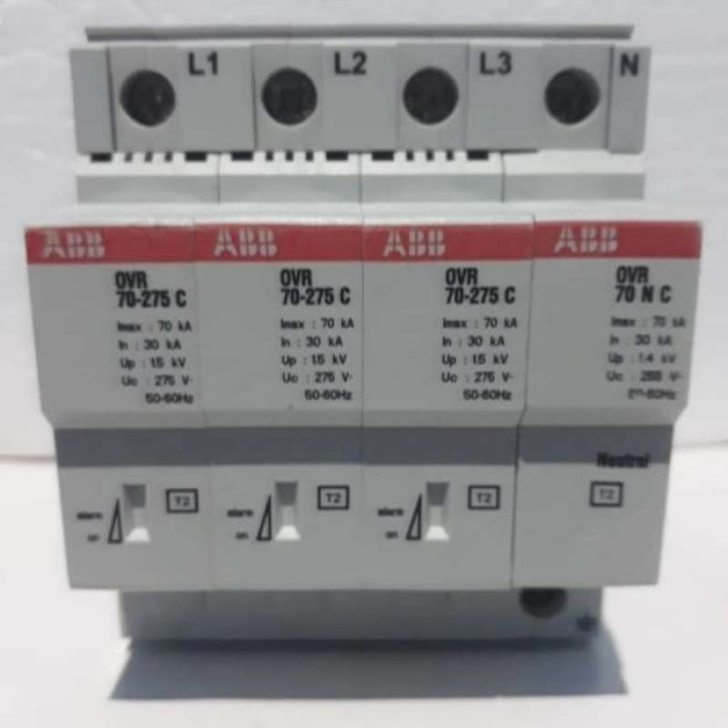 Jual Anti Petir Surge Arrester Abb Ovr 70275 3P+N di Seller azzastore