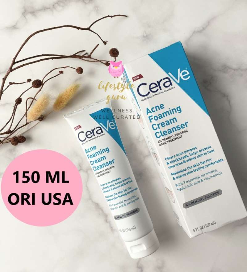 Jual Cerave Acne Foaming Cream Cleanser 150ML Benzoyl Peroxide