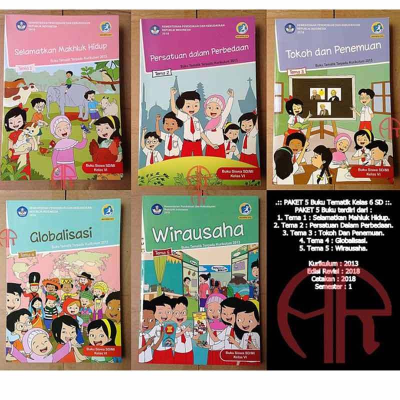 Promo .:: PAKET 5 BUKU TEMATIK KELAS 6 SD TEMA 1 2 3 4 5 KURIKULUM 2013 ...