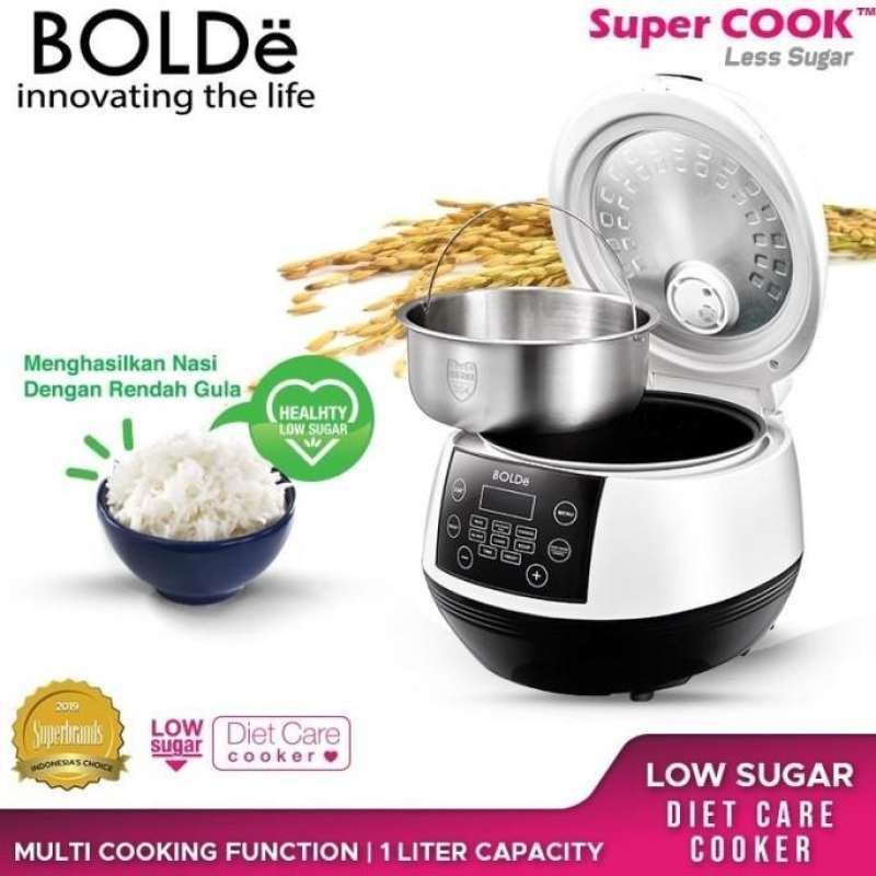 Jual Bolde Super Cook Less Sugar Rice Cooker 1 Liter Low Carbo 400 Watt