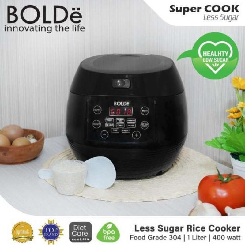 Super Rice Cooker Jual Bolde Super Cook Less Sugar Rice Cooker 1 Liter Low Carbo 400 Watt ...