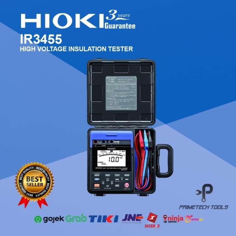 Jual HIOKI IR3455 HIGH VOLTAGE INSULATION TESTER 5KV ORIGINAL JAPAN di