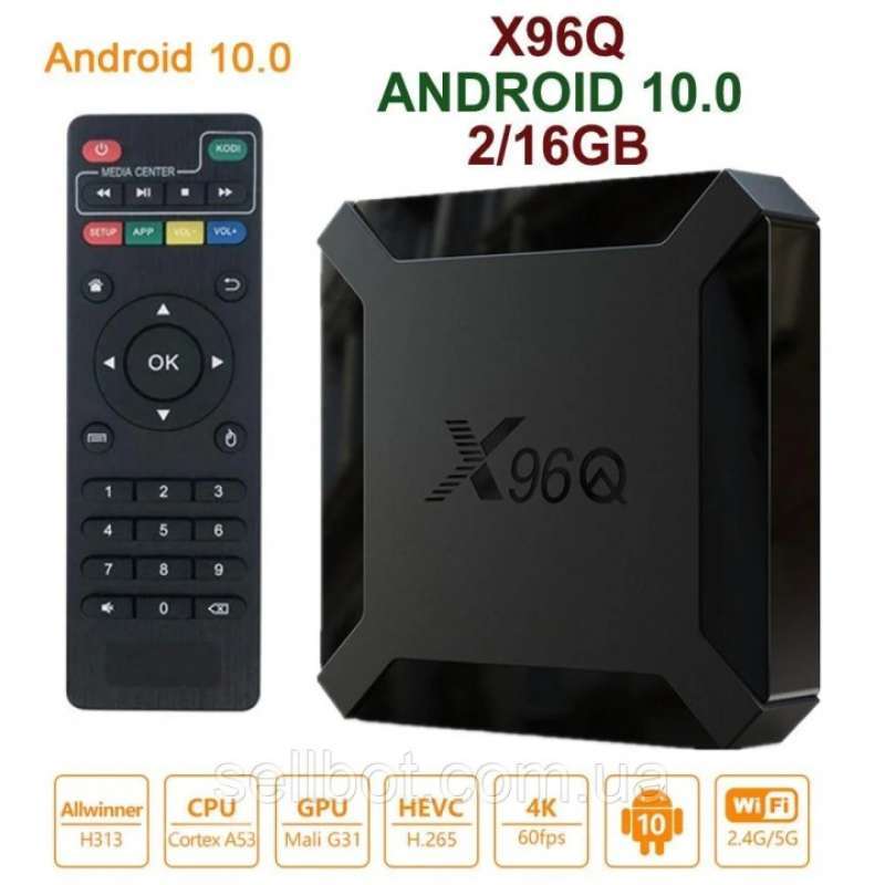Jual X96Q - Android 10.0 Smart TV Box 4K Display - RAM 2GB ROM 16GB ...