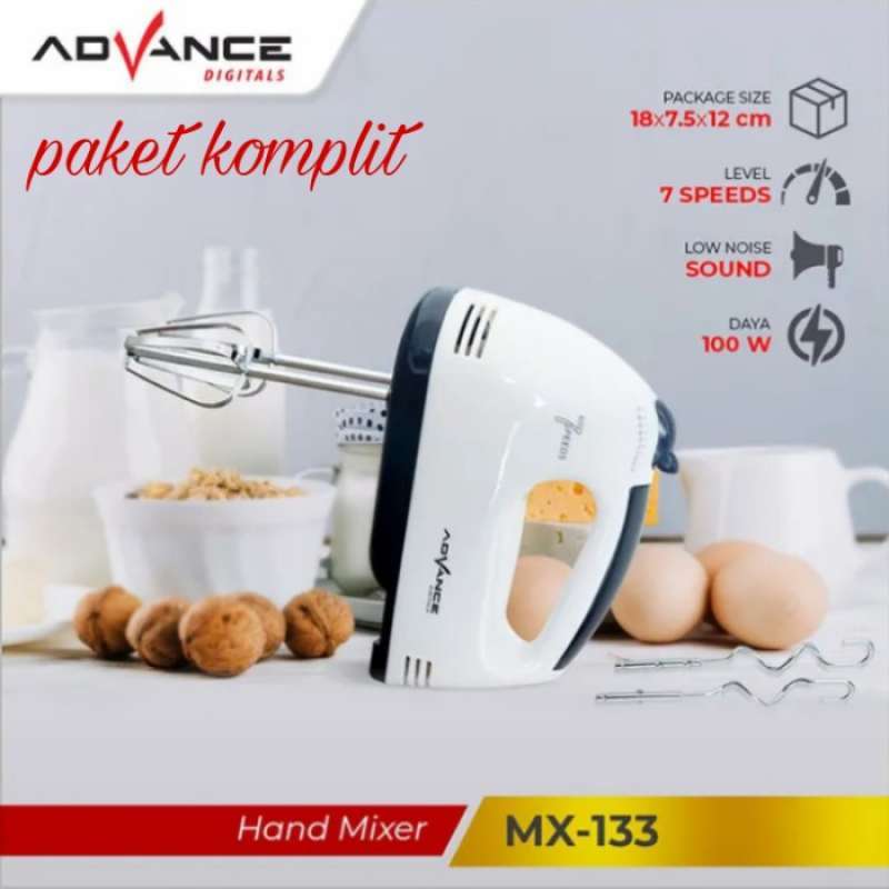 Jual Hand Mixer Pengaduk Adonan Kue Roti Minimalis (7 Speed) Advance MX