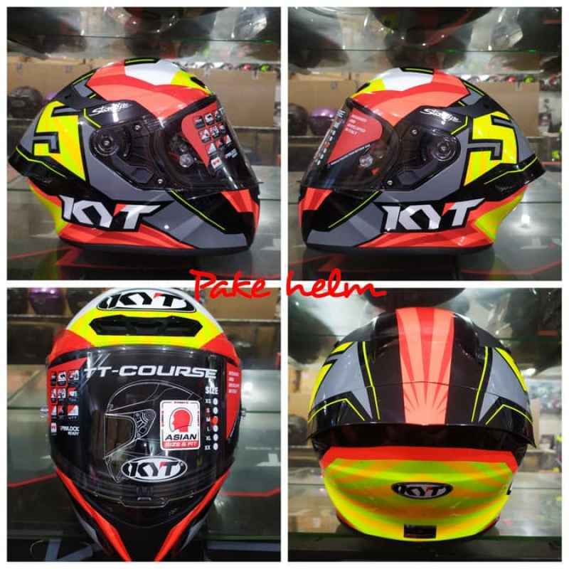 Jual HELM KYT TT COURSE JAUME MASIA HELM KYT FULL FACE MULTICOLOR M