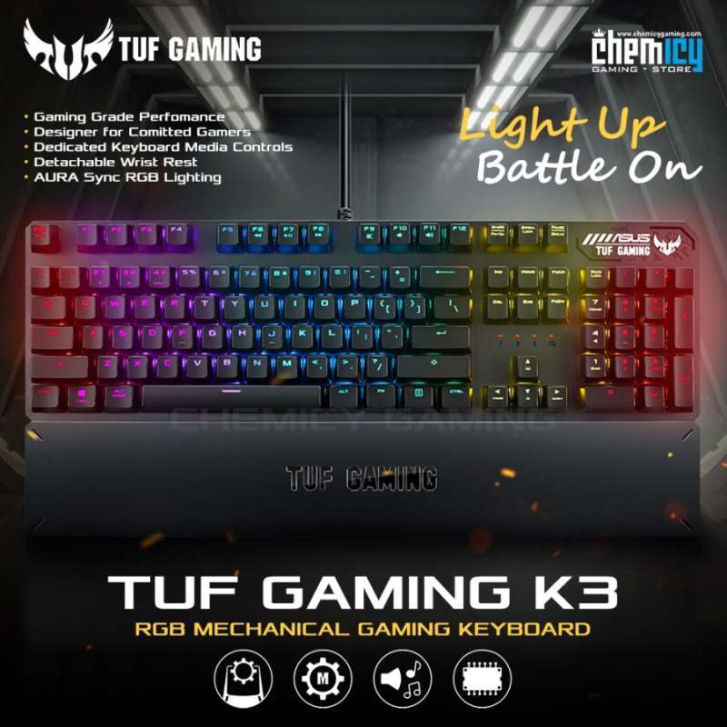 Jual Asus TUF K3 RGB Mechanical Gaming Keyboard di Seller Chemicy