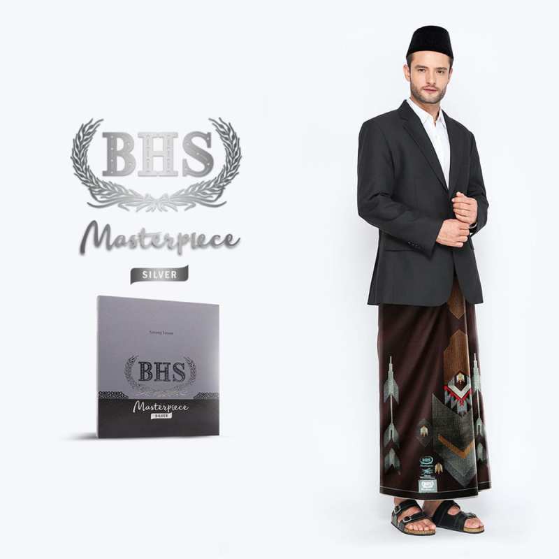 Jual Sarung BHS Masterpiece Silver Motif Songket Gunung Wijaya Coklat