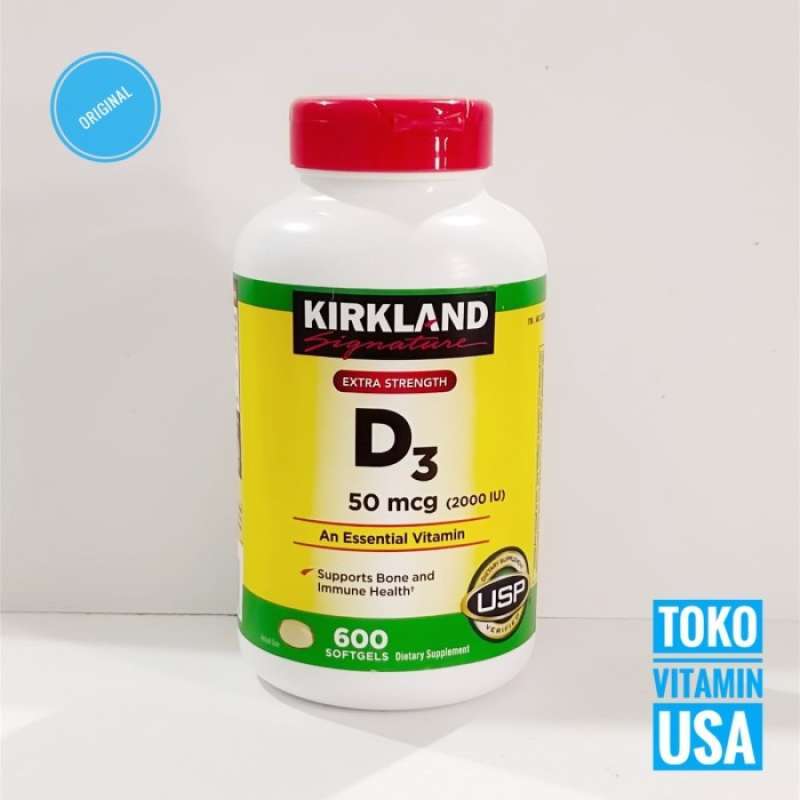 Jual KIRKLAND SIGNATURE VITAMIN D3 2000 IU ISI 600 SOFTGELS di Seller