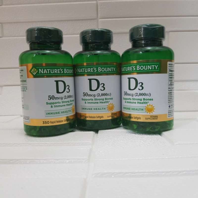 Jual NATURE'S BOUNTY VITAMIN D3 2000 IU 50MCG ISI 350 SOFTGELS di