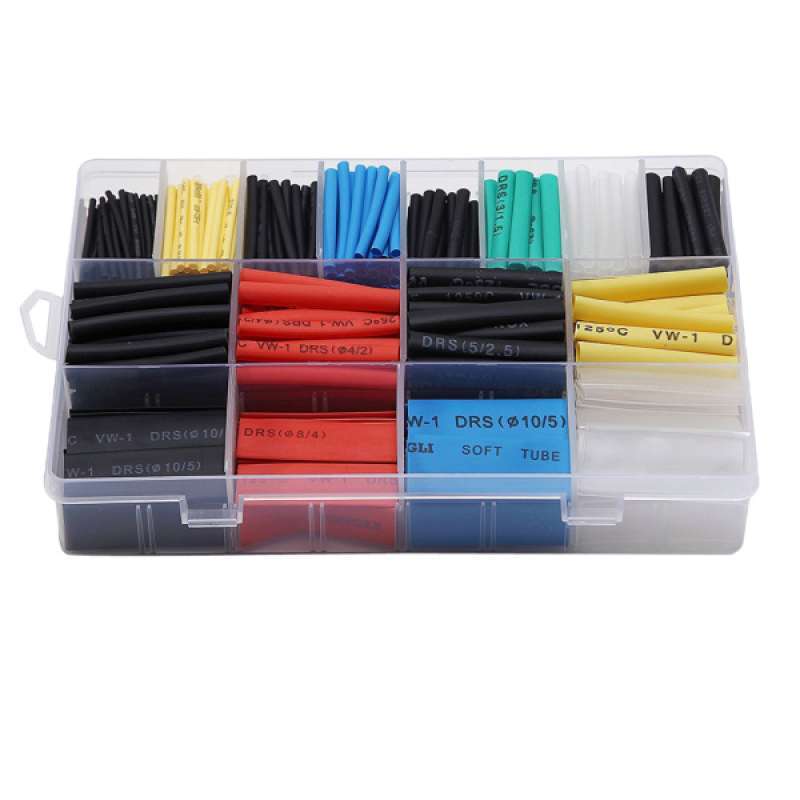 Jual 2:1 Heat Shrink Tubing Tube Sleeving Wire Cable 12 Sizes 1-10mm ...