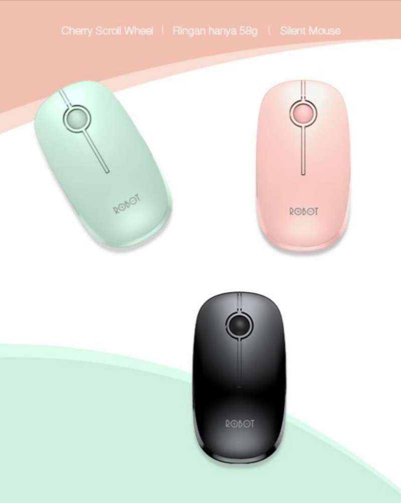 Jual Ns - Mouse Wireless Silent Click Robot 1600 Dpi - Optical Mouse ...