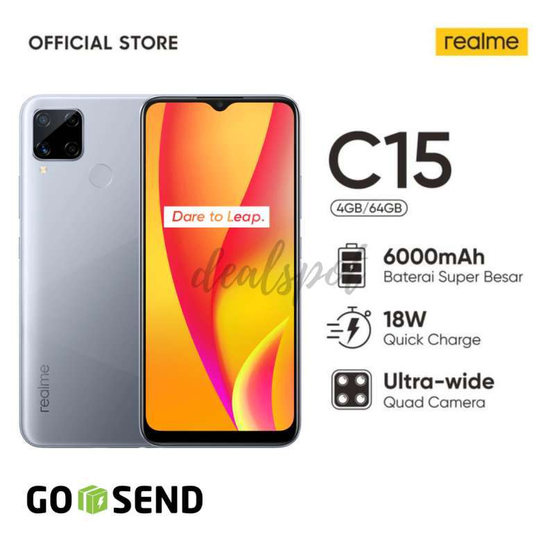 Jual Realme C15 NEW Smartphone [4GB/64GB] Official - Seagull Silver di ...