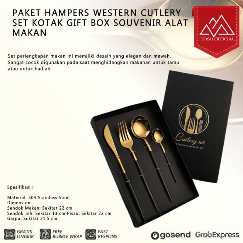 Jual Paket Hampers Western Cutlery Set Kotak Gift Box Souvenir Alat
