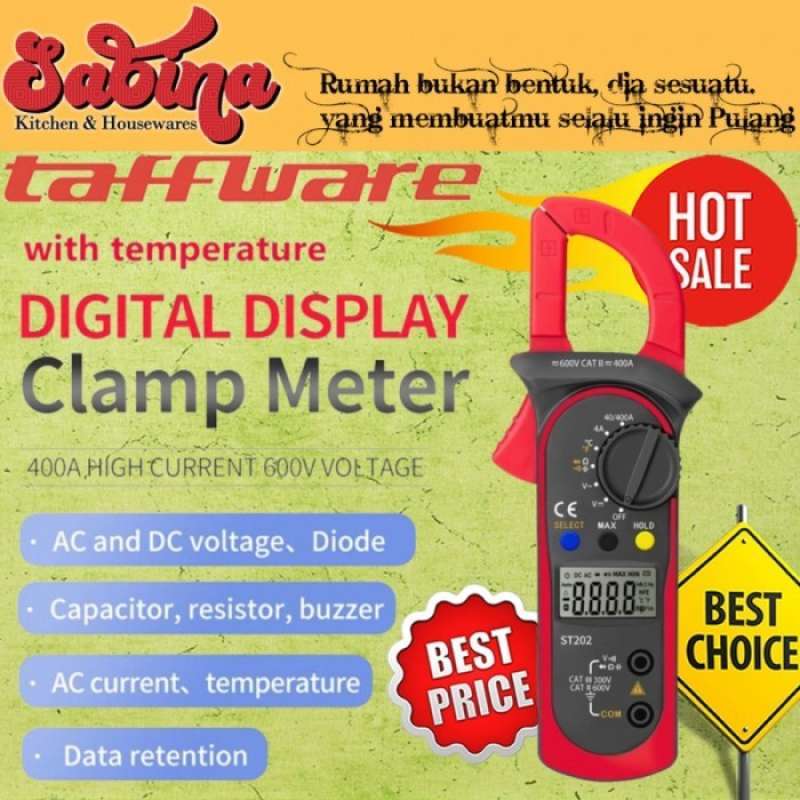 Jual Multimeter Digital Multitester Voltage Tester Clamp Temperature ...