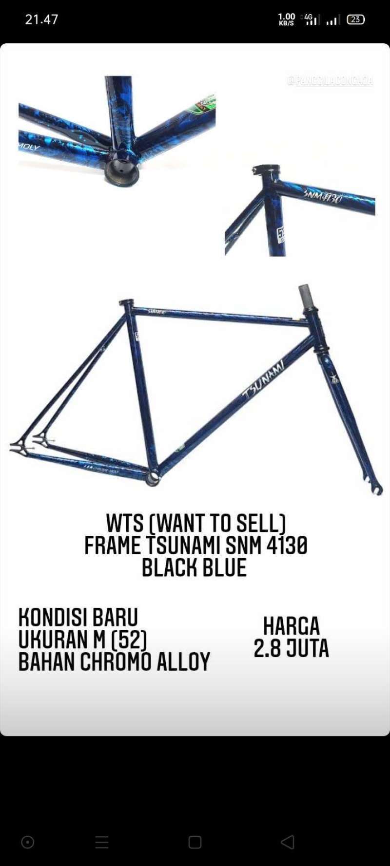 frame sepeda tsunami
