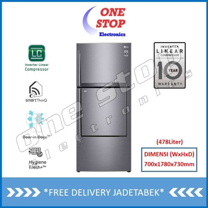 Jual [GARANSI RESMI] LG GCA502HLHU Kulkas 2 Pintu DoorinDoor