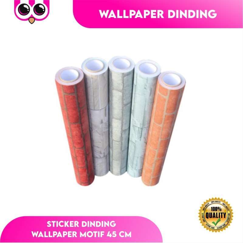 Jual WALLPAPER DINDING STICKER DINDING / WALLPAPER MOTIF 45 cm X 10 m