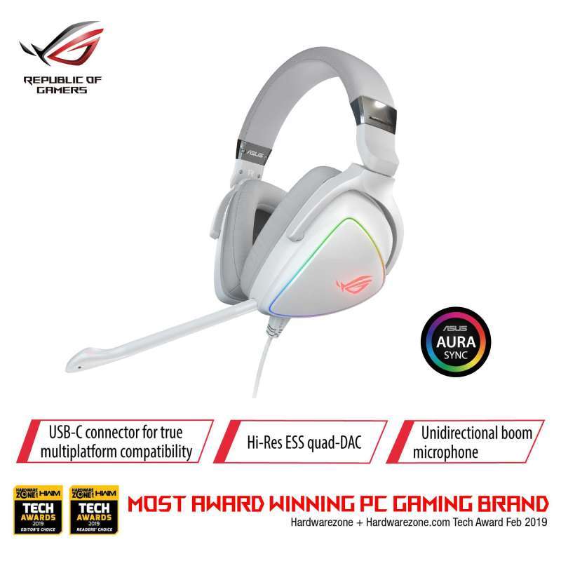 Cuffie Gaming ASUS ROG Delta RGB - Con DAC ESS, USB-C, Per PC E Console - Foto 11
