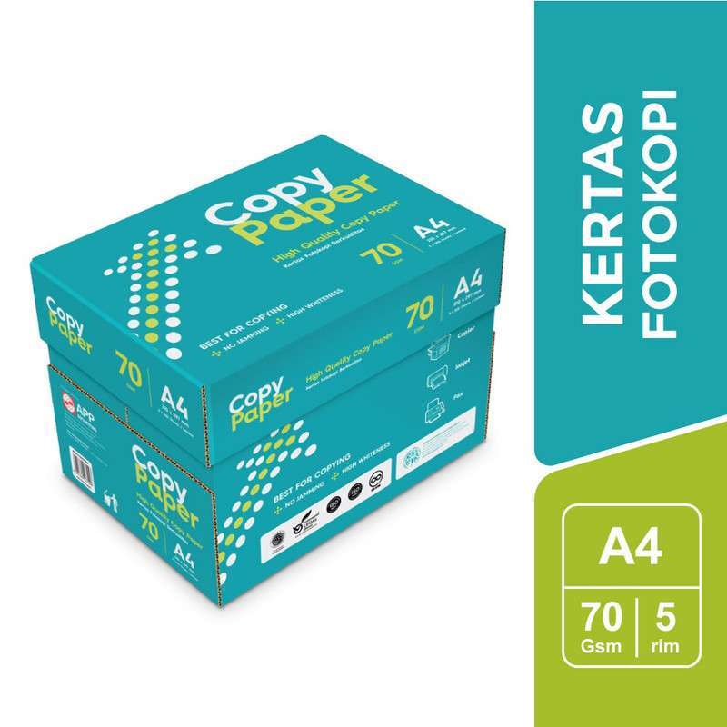 Jual Copy Paper Kertas Fotocopy 70 GSM A4 1 Boks = 5 Rim di Seller