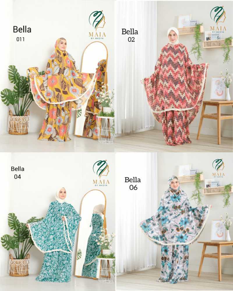 Promo MAIA BY HASYA -Mukenah Telekung Dewasa Silk Motif Cantik Murah