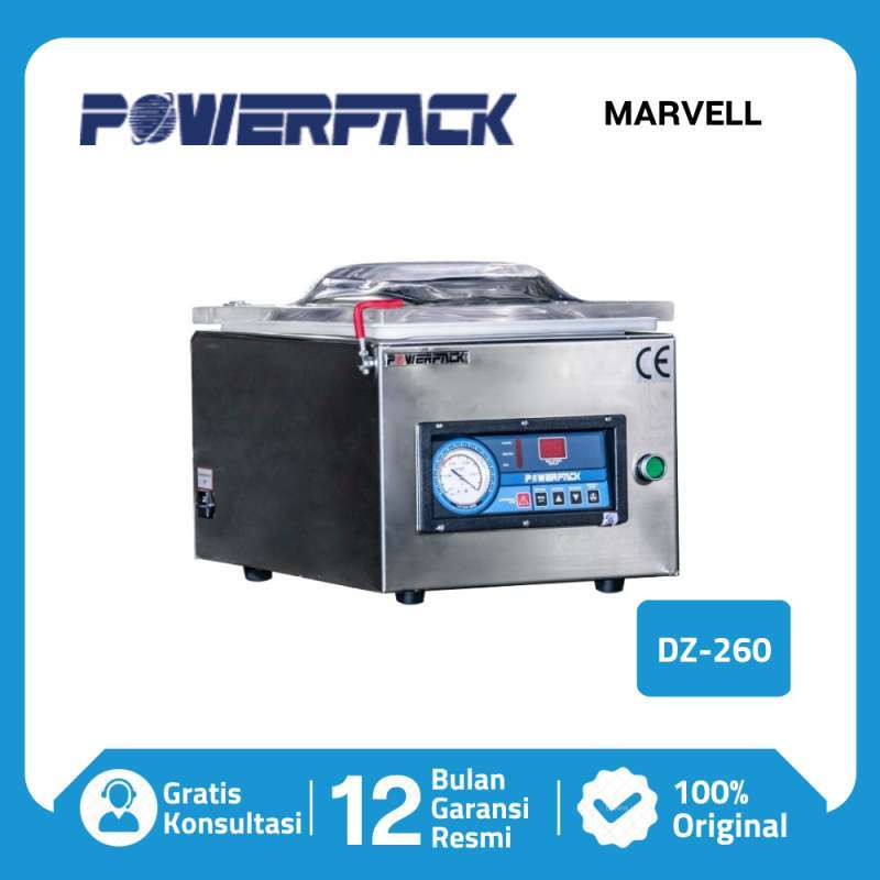 Promo POWERPACK VACUUM SEALER DZ 260 MESIN VAKUM SEGEL PLASTIK MAKANAN