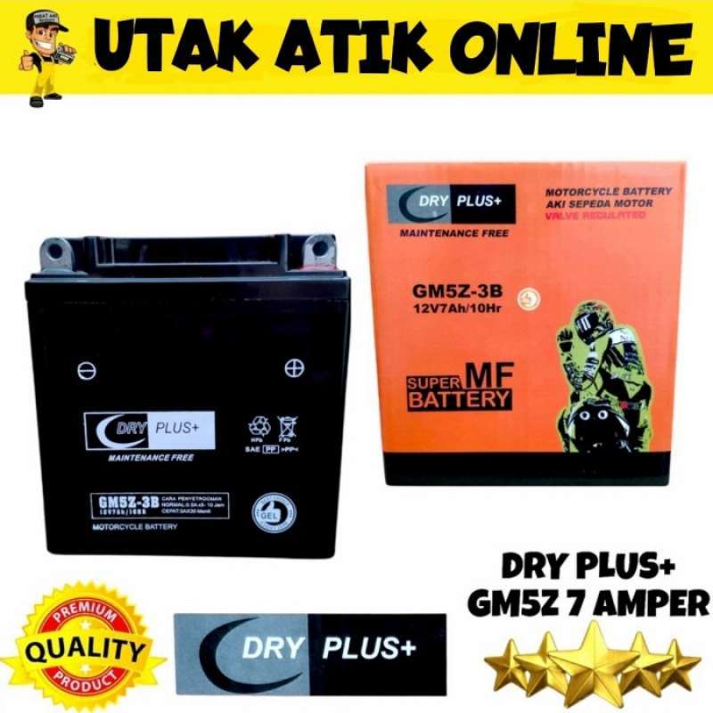 Promo Aki Motor Honda Astrea Grand Supra Lama 12V 5Ah Aki Kering Gell