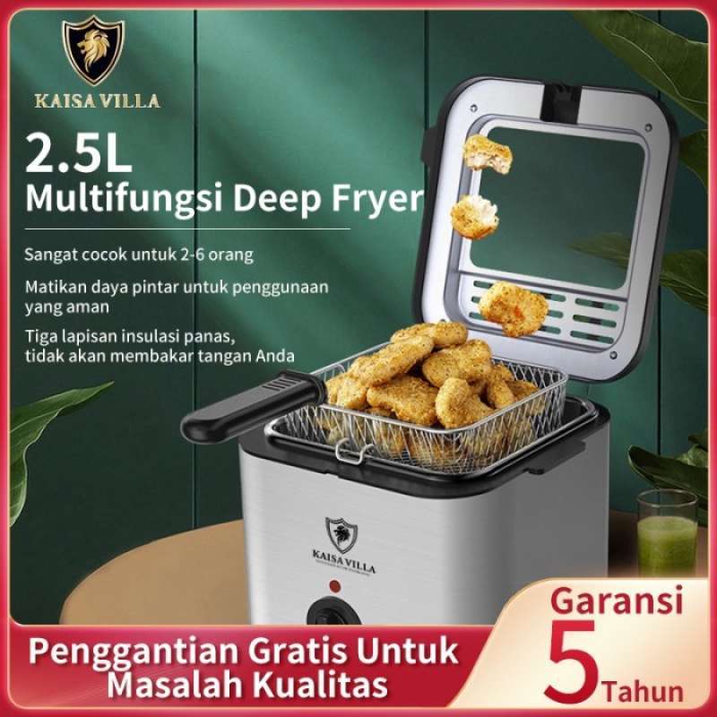 Promo Kaisa Villa Penggorengan Listrik 2.5L Deep Fryer Listrik Diskon
