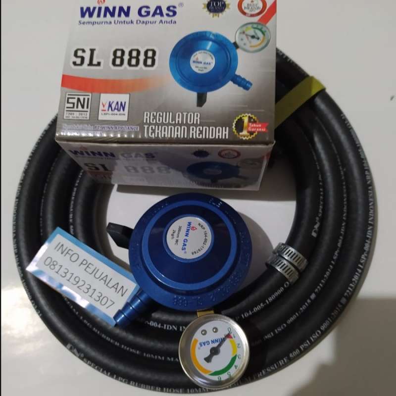 Promo Regulator Pertamina Matic SLE 888 M Selang Gas LPG 500 PSI ISO