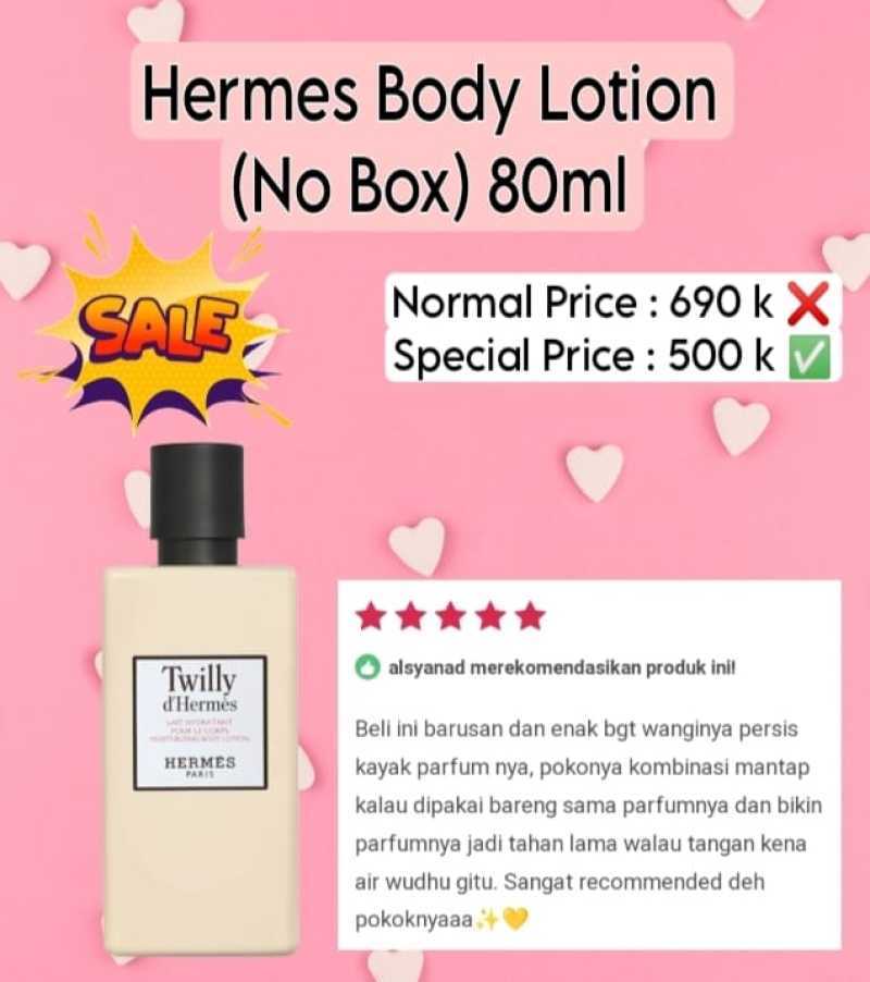Jual Hermes Moisturizing Body Lotion (no Box) 80ml Di Seller Shanas